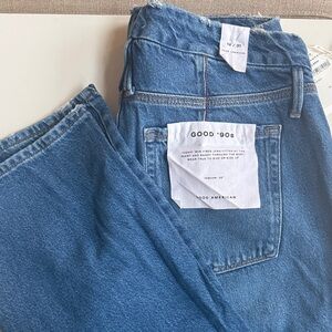 Good American Women's Classic Blue Straight Leg Jeans